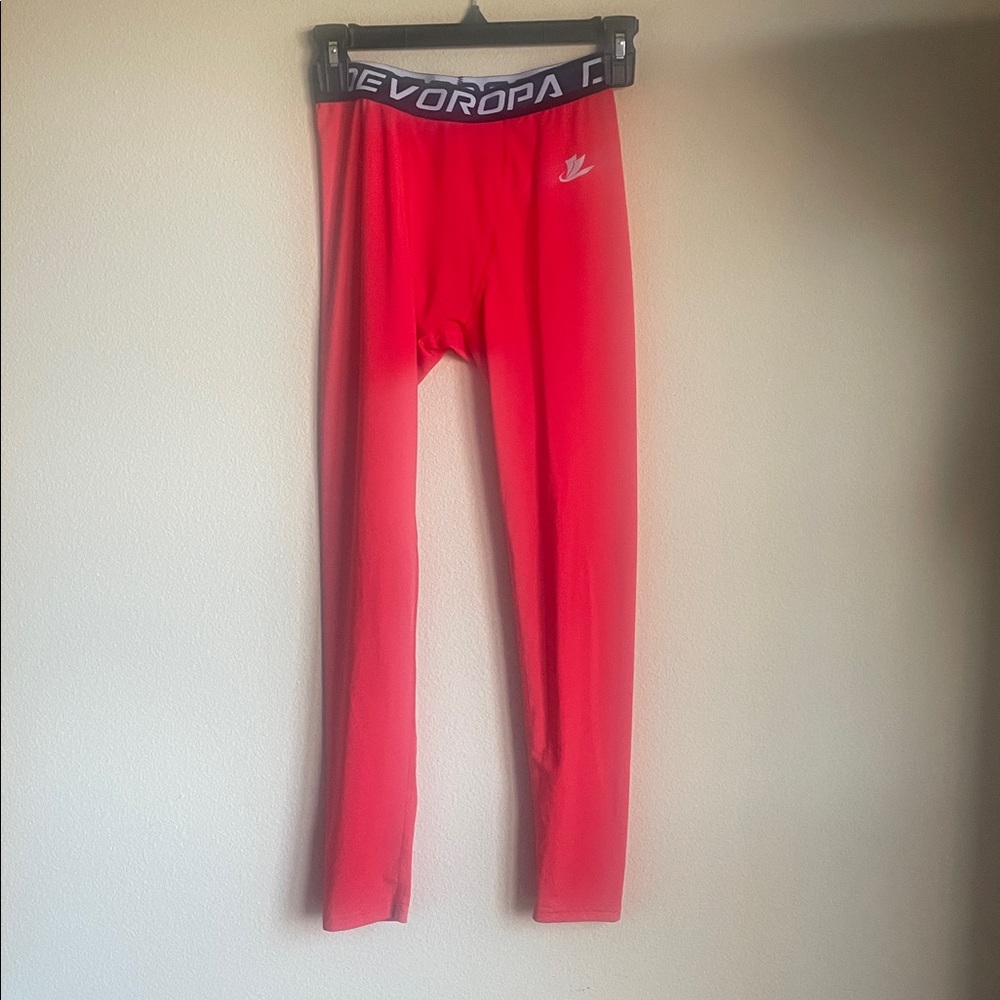 Devoropa boys red layering Leggings youth large